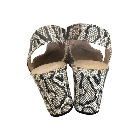 Cole Haan - Vania Half D'Orsay Snakeskin Leather Slingback Sz 8 - Picture 7 of 13